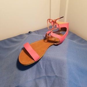 Ladies ankle tie sandals